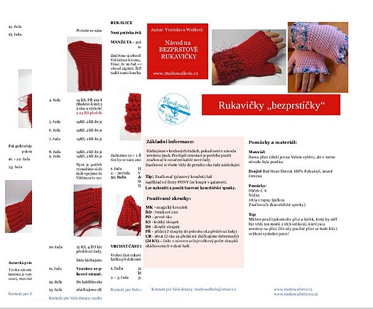 Návod na bezprstové rukavice