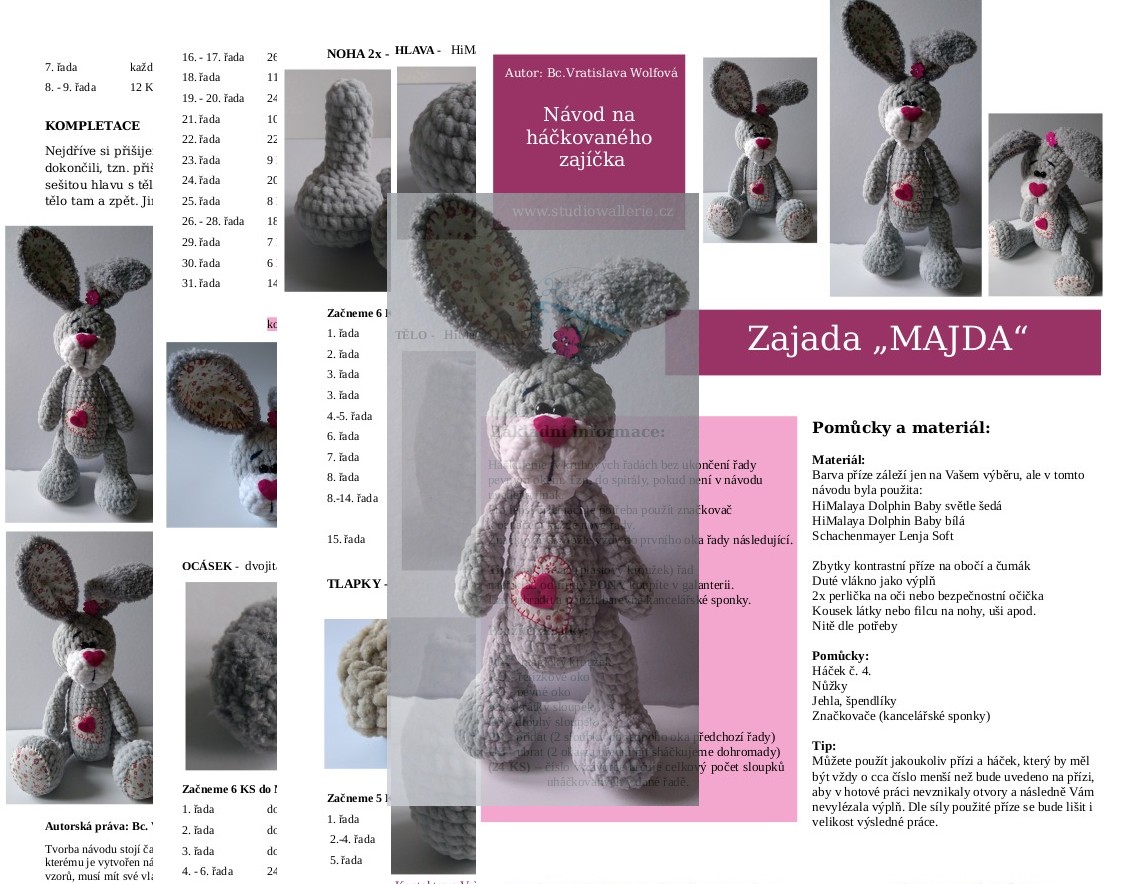 Návod na háčkovaného zajdu "Majdu"